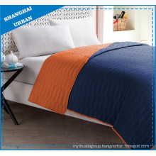 Orange Indigo Colorblock Polyester Coverlet Bedding Set